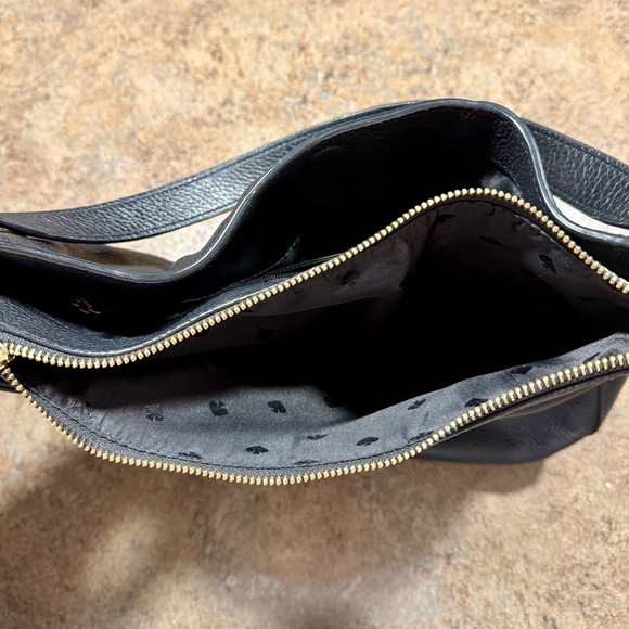 Kate Spade Black Pebbled Leather Shoulder bag with Gold Accents - Picture 8 of 8